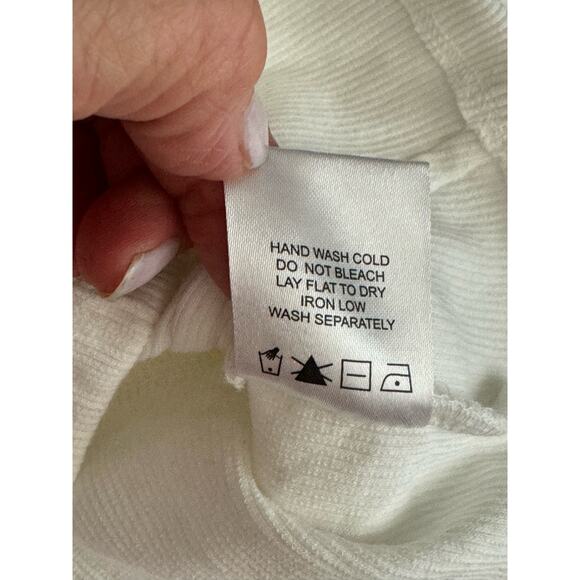 Superdown White Cotton Corset Midriff T Top XS - Picture 8 of 8